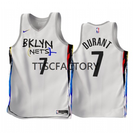 Maillot Basket Brooklyn Nets Kevin Durant 7 Nike 2022-23 City Edition Blanc Swingman - Homme